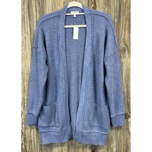 Maurice's Women's L Cardigan Sweater Light Blue Ribbed Soft Cozy Cottagecore‎